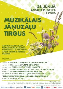 Muzikālais Jāņuzāļu tirgus Andreja Pumpura skvērā