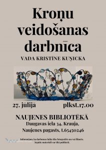 Kroņu veidošanas darbnīca Naujenes bibliotēkā