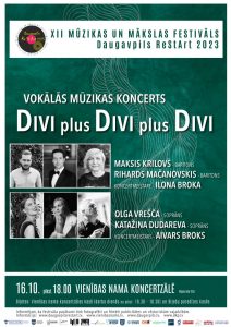 Vokālās mūzikas koncerts “Divi plus Divi plus Divi “