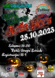 АВТО ОРИЕНТИРОВАНИЕ “STREET CHALLENGE HELLOWEEN” В ДАУГАВПИЛСЕ