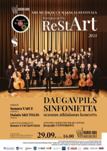 XIII Mūzikas un mākslas festivāls „Daugavpils ReStArt 2024”: orķestra „Daugavpils Sinfonietta” 17. sezonas atklāšanas koncerts