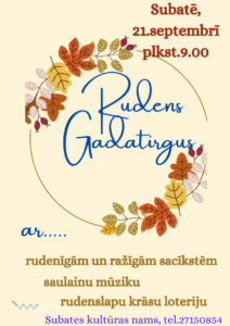 Rudens gadatirgus Subatē 21.septembrī pl.9.00