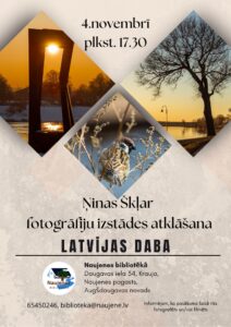 Ņinas Škļaras fotogrāfiju izstāde “Latvijas daba” Naujenes bibliotēkā