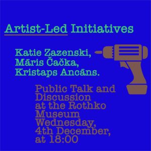 public talk and discussion on the significance of artist-led initiatives and their critical role in the cultural and economic development of Eastern Europe at Rothko Museum