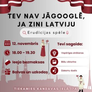 Erudīcijas spēle jauniešiem par Latviju