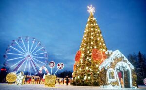 Illumination of the city’s main festive Christmas tree in Unity Square