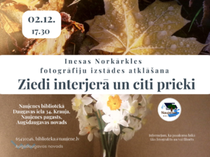 Inesas Norkārkles fotogrāfiju izstādes “Ziedi interjerā un citi prieki” atklāšana