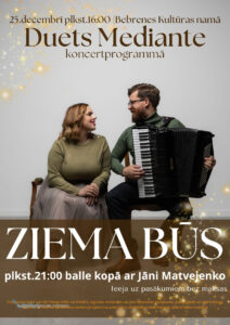 Bebrenē ar koncertu “Ziema būs” uzstāsies duets “Mediante”!