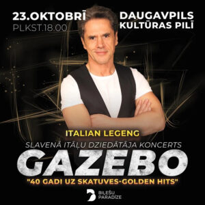 Slavenā itāļu dziedātāja “GAZEBO” koncerts “40 gadi uz skatuves – GOLDEN HITS”